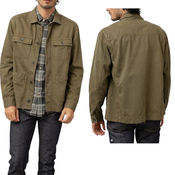 RAILS Mens XL Franklin‎ Green Shadow Button Up Pockets Field Utility Coat Jacket - Picture 12 of 12